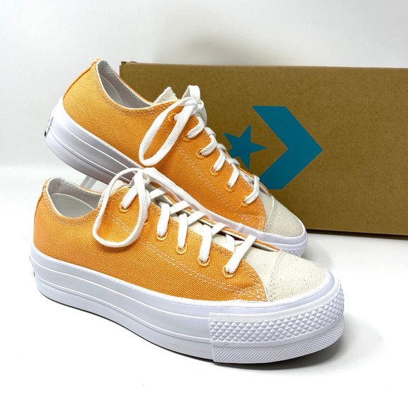 Converse Shoes - Converse 567855C Chuck Taylor AS Plathporm LIFT Canvas Low Orange Women's Size